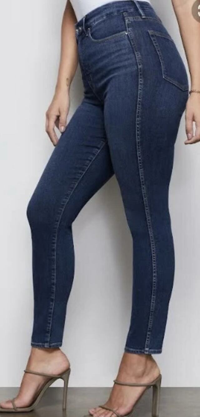 Good American Good Curve Skinny Jeans Blue 353 Womens Size 4/27 $170